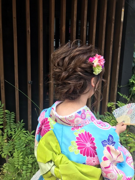 着物レンタルのヘアセット