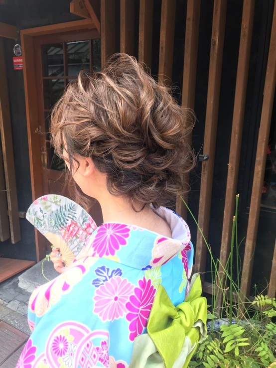 着物レンタルのヘアセット