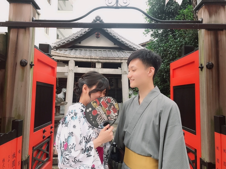 京都の祇園で浴衣レンタル