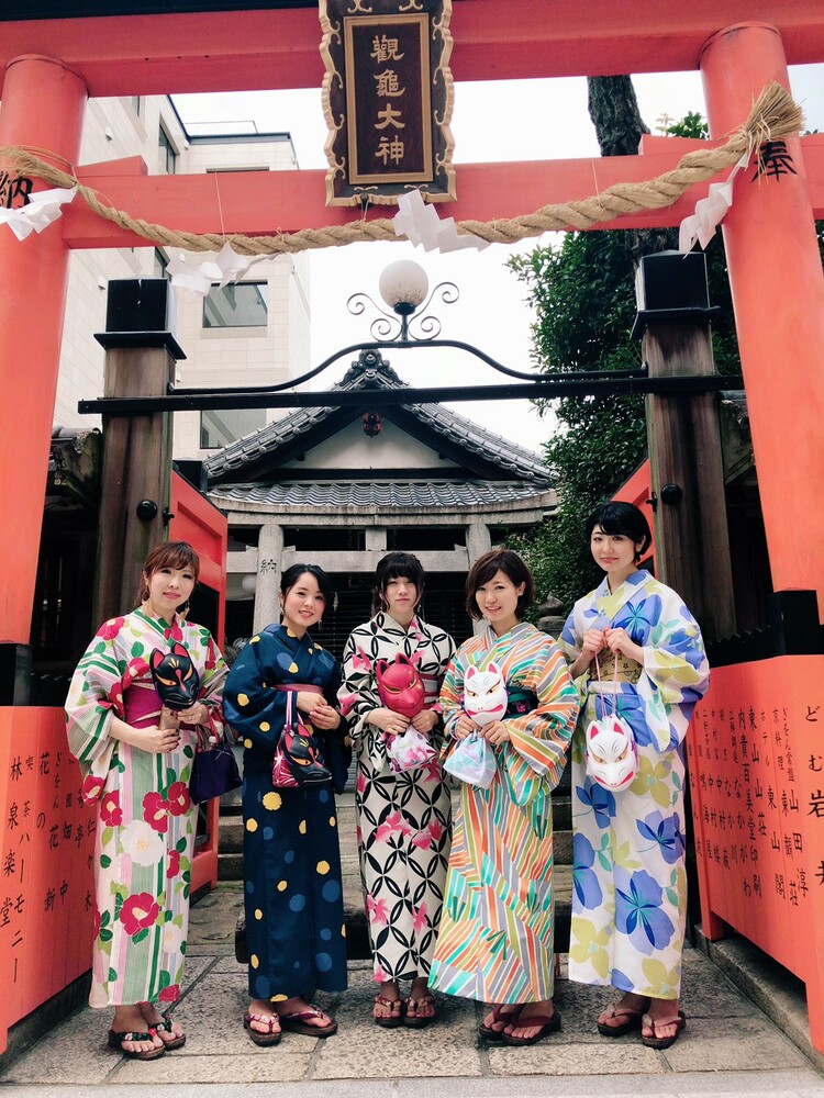 京都の祇園で浴衣レンタル