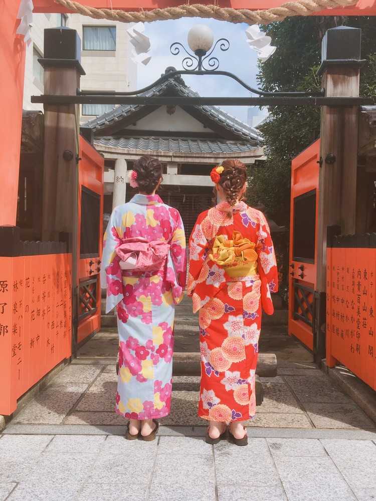 京都の祇園で着物レンタル