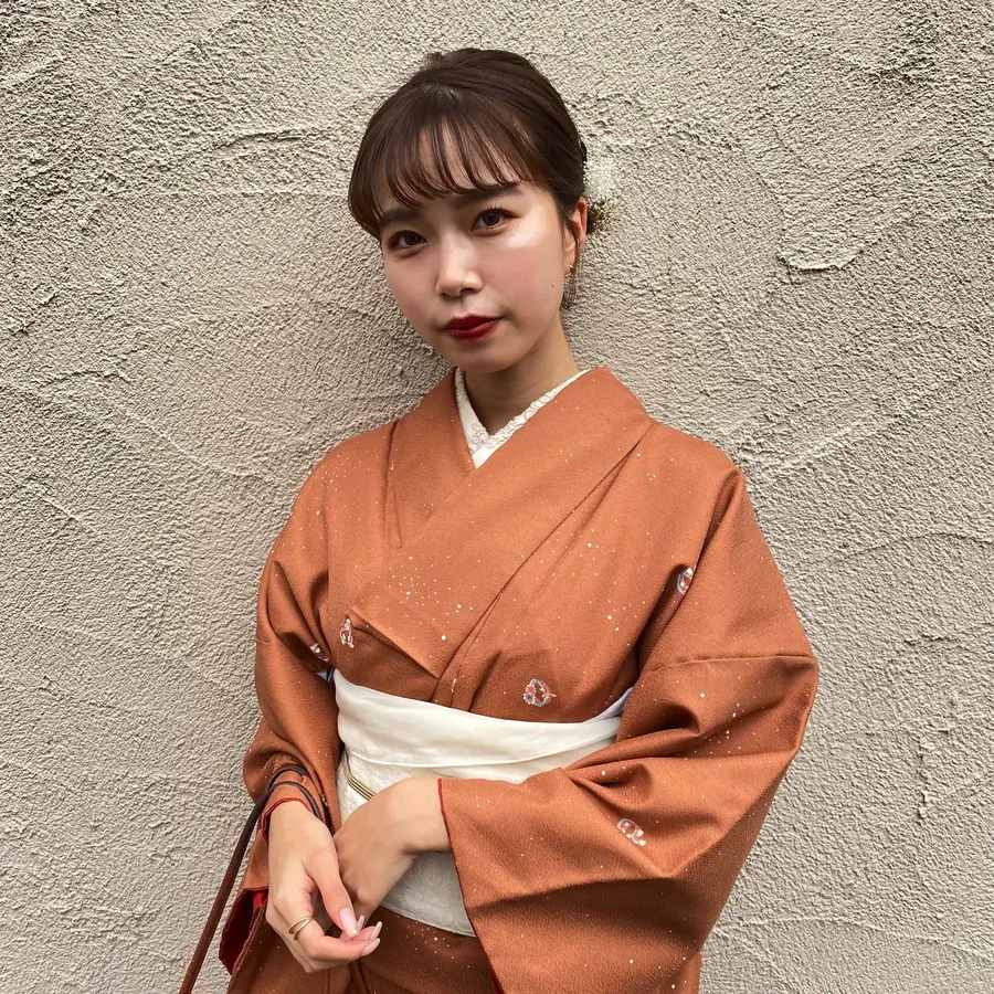 古典柄の着物で大人っぽくしたい方におすすめ！（パターン8）