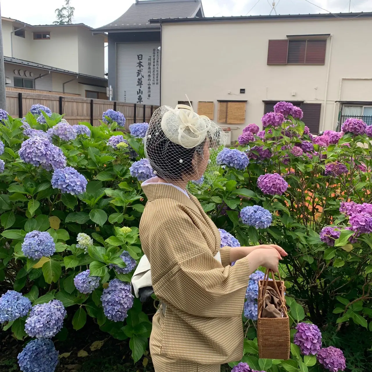 梨花和服の夏用着物