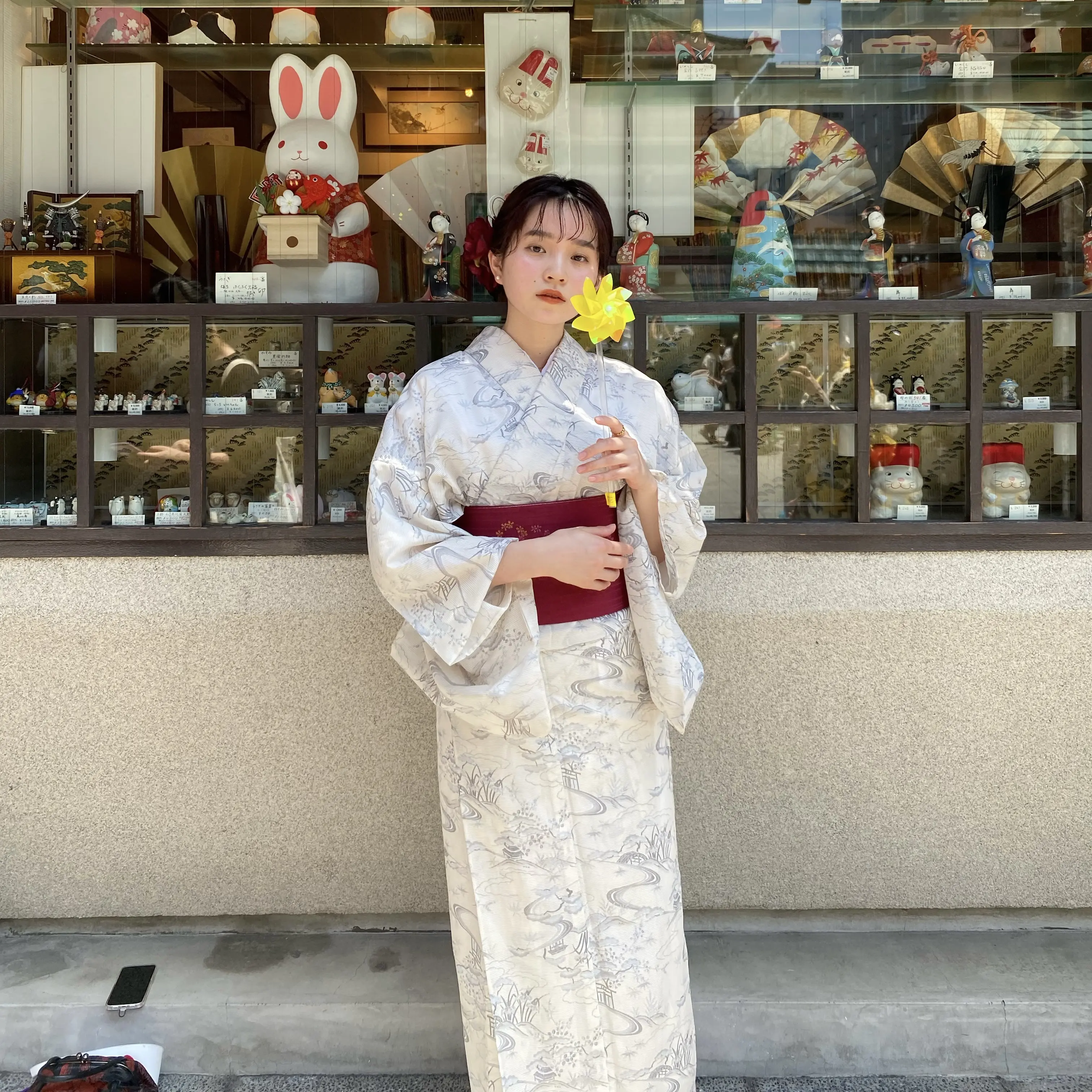 梨花和服の夏用着物