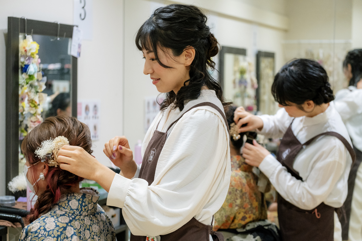 着物レンタルの流れ〜ヘアセット